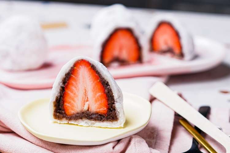 try this gluten free strawberry mochi as a summer dessert
