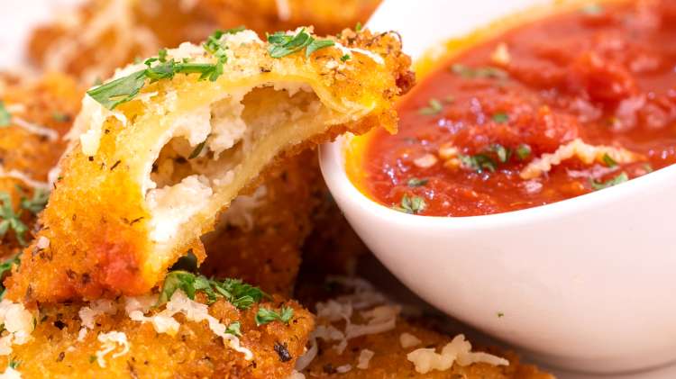 fried ravioli is a fun and delicious easy super bowl appetizer