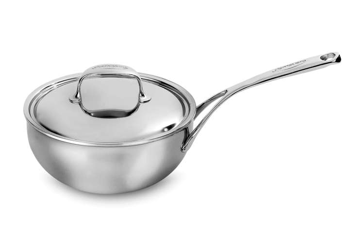 the Demeyere Atlantis 3.5 Qt Stainless Steel Saucier With Lid is one of the best saucepans