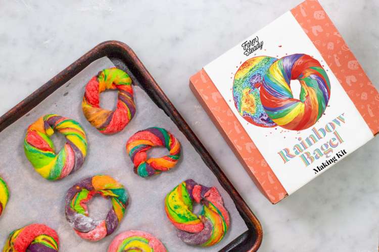 the FarmSteady Rainbow Bagel Kit is one of the best diy food kits