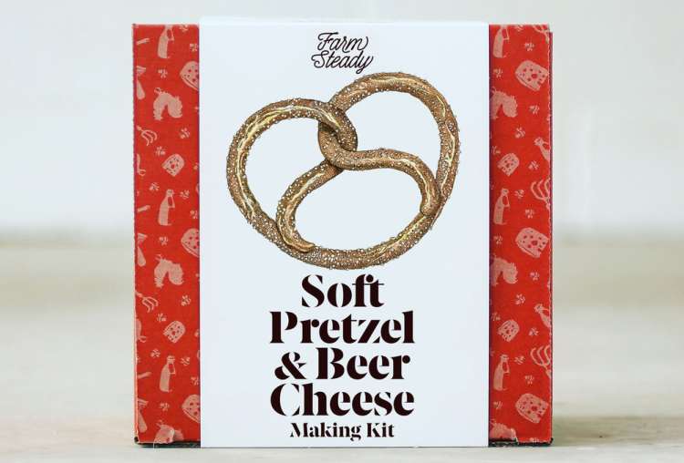 the FarmSteady Soft Pretzel & Beer Cheese Kit is one of the best diy food kits