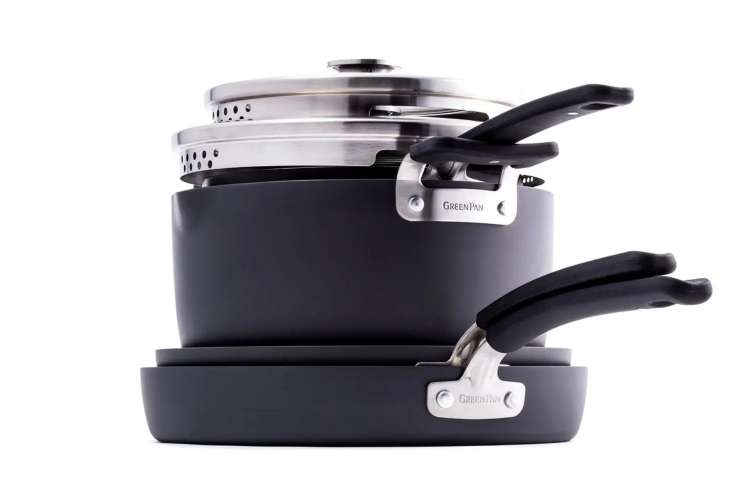 GreenPan Levels 6 Pc Stackable Ceramic Non-stick Cookware Set