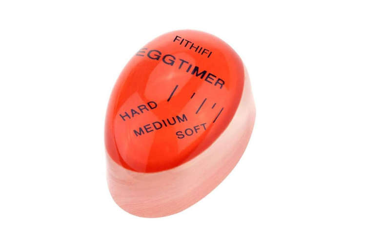 the Harold Import Co. Heat-Sensitive Color Egg Timer is a handy egg tool