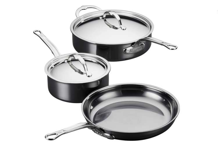 Hestan NanoBond Titanium Stainless Steel Essential Set, 5-Pc includes the best stainless steel cookware
