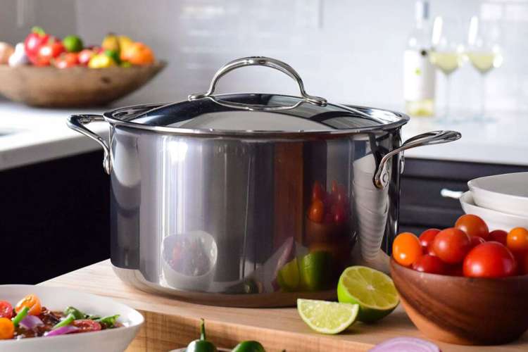 FUOYLOO Soup Cooking Pot Stockpot for Strew Stock Pot Cooking Soup Pot  Sandwich Press Grill Oven Covered Sauce Pots Induction Pot Magnalite  Cookware