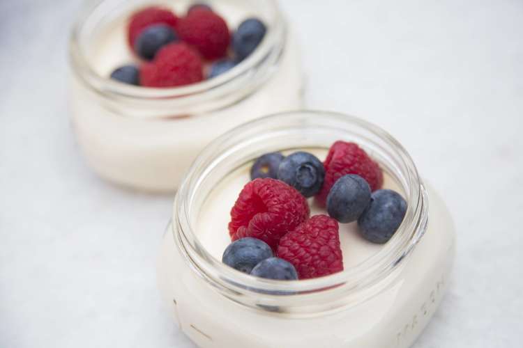 greek yogurt with berries