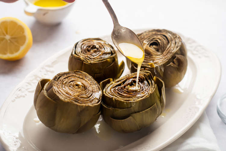 instant pot artichokes are an elegant healthy vegetarian appetizer