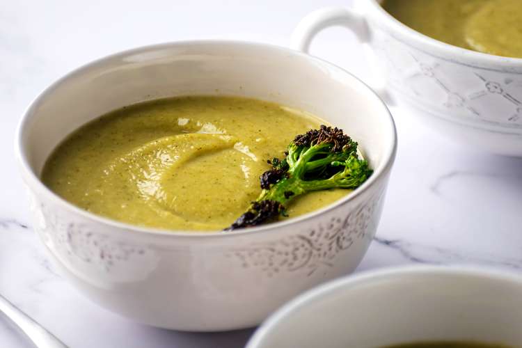 instant pot broccoli cheddar soup is a smooth and creamy keto lunch idea