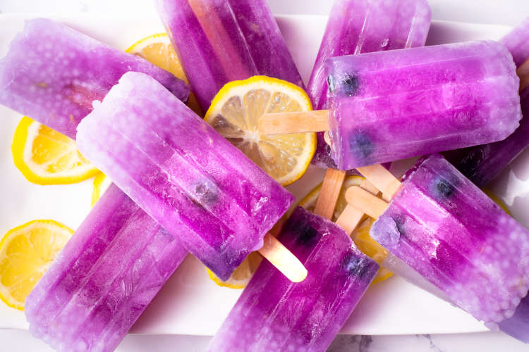 lemon blueberry boba popsicles are a refreshing gluten free treat