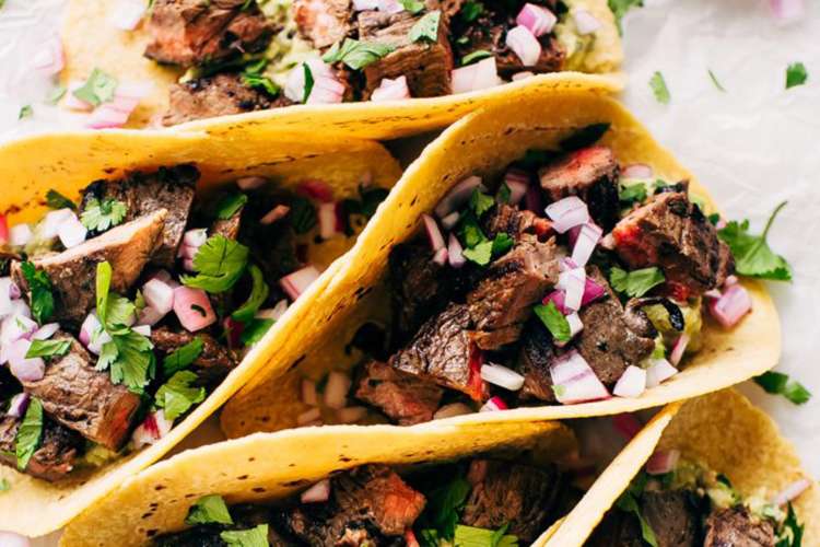 marinated mojo steak tacos with quick guac is a complete and satisfying steak dinner