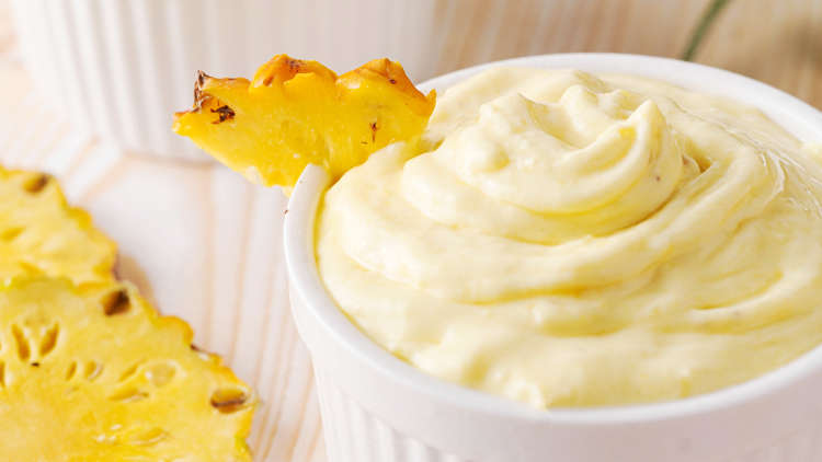 pineapple whip is an bright and easy vegan dessert