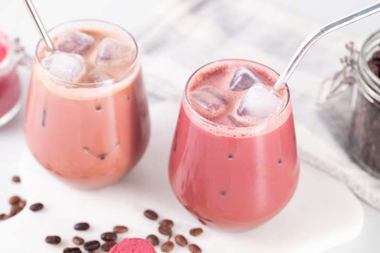 pink velvet macchiato is an easy gluten free summer dessert 