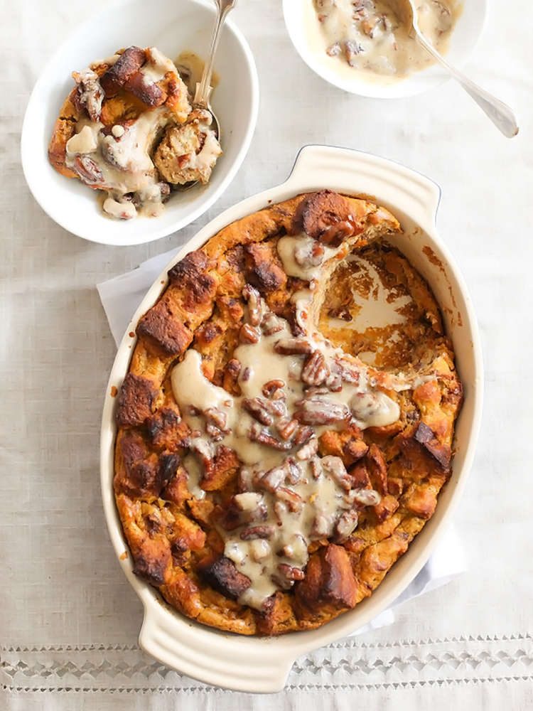 pumpkin bread pudding is the ultimate winter dessert