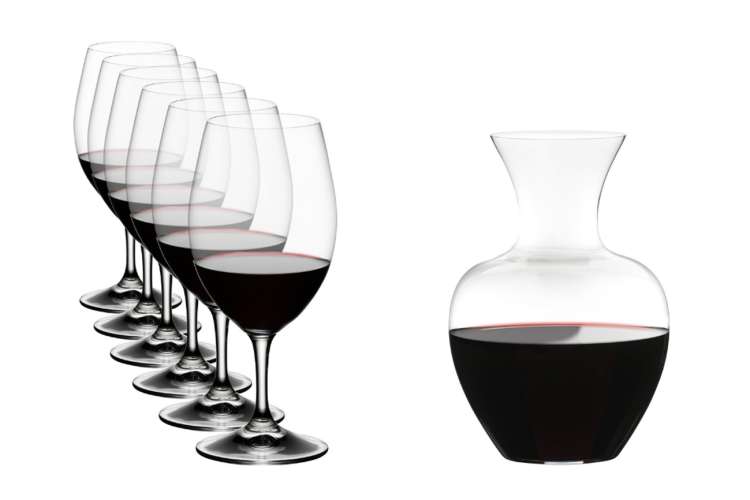 Riedel Ouverture Magnum Wine Glasses (Set of 4) and a Cuisinart Wine Pourer  with Stopper in Clear - Yahoo Shopping