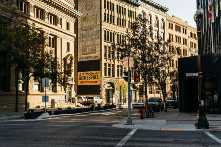 the Exchange District in Winnipeg