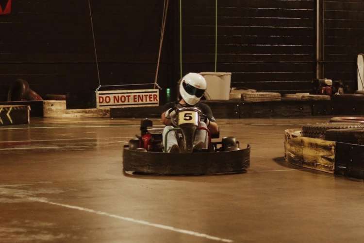 Go-kart racing is a fun team building activity in Winnipeg.