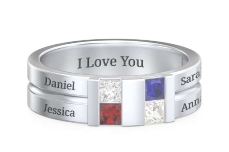 A family birthstone ring is a touching Christmas gift for dads.