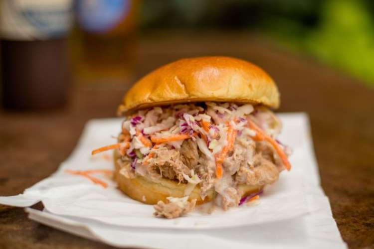 a pulled pork sandwich