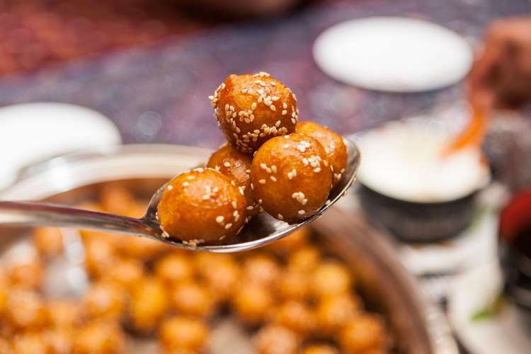 fried sweet bread balls called luqaimat