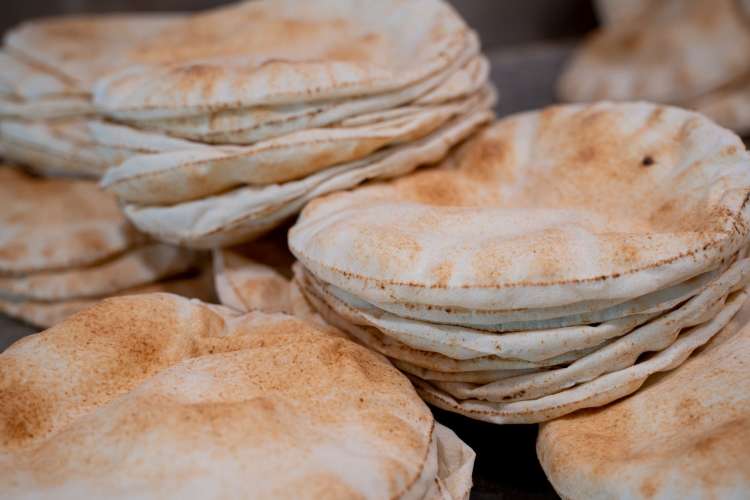 Khubz is a famous Dubai food similar to pita.