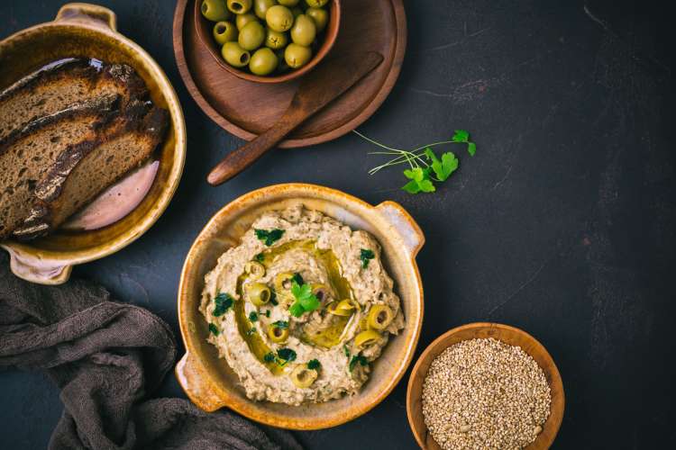 Baba ghanoush is a famous Dubai food.