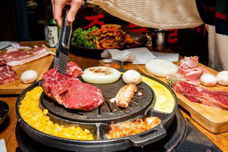 Toronto Korean BBQ being prepared