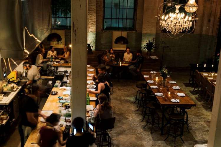 an industrial chic New Orleans French Quarter restaurant