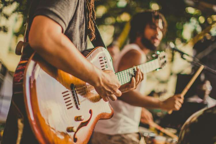 a band playing music