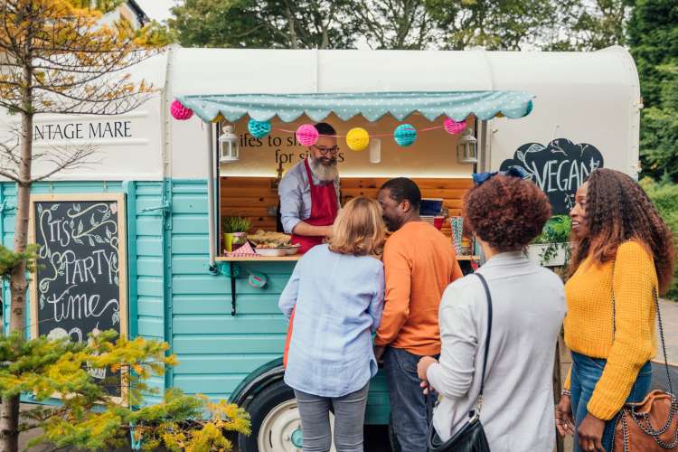 Food trucks are a great idea at a company picnic.