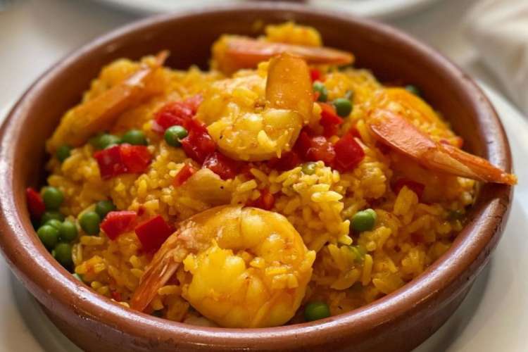 a plate of Cuban paella from La Rosa in Miami