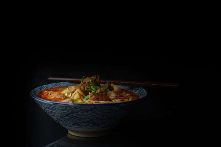 a bowl of Korean food