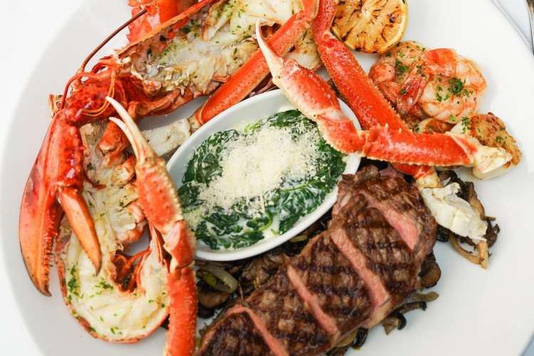 a large surf and turf platter