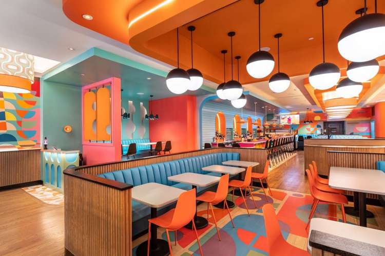 Peachy Keen is a colorful restaurant in Hell's Kitchen.