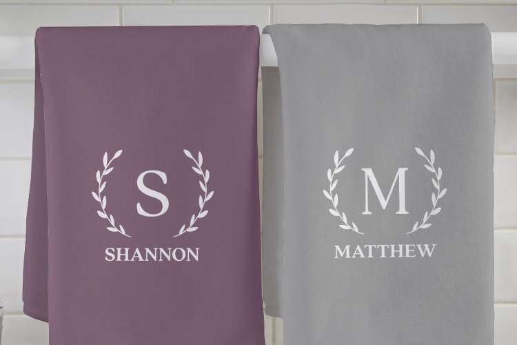 personalized hand towels
