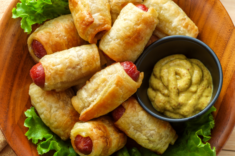 pigs in a blanket are fun party snacks