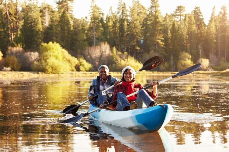 kayaking is a fun mother's day activity