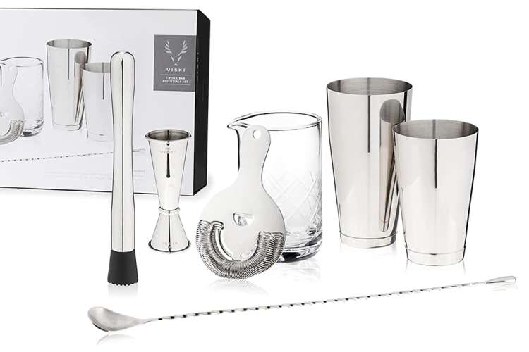 a cocktail shaker set is a fun long distance relationship gift