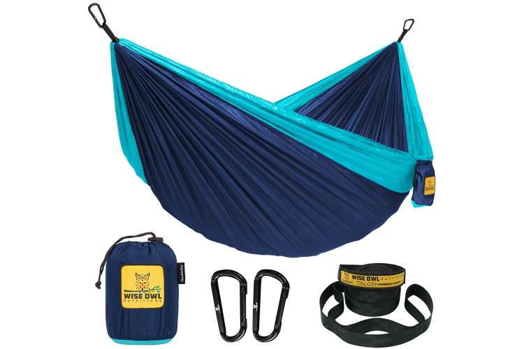 outdoor nylon hammock with carrying case