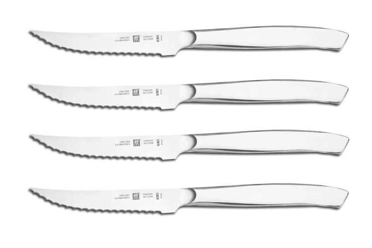 Zwilling 4-Pc Stainless Steel Serrated Mignon Steak Knife Set