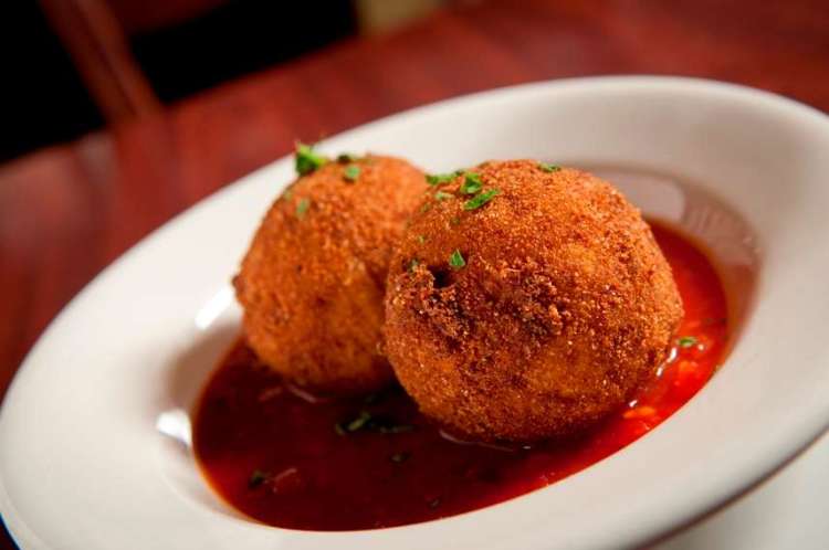 arancini from antico forno in little italy, boston 