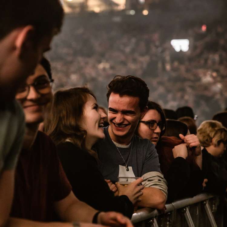 couple enjoying a concert