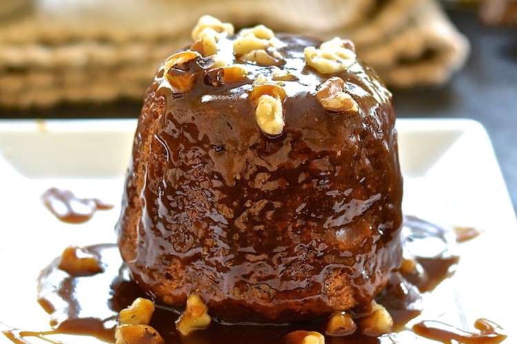 stick banana date pudding with rum caramel is an indulgent, rich boozy vegan christmas dessert