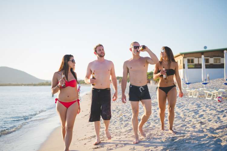 a beach day is a fun outdoorsy double date idea