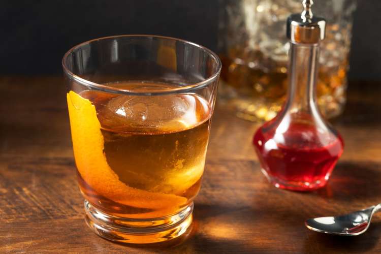 vieux carré with citrus rind