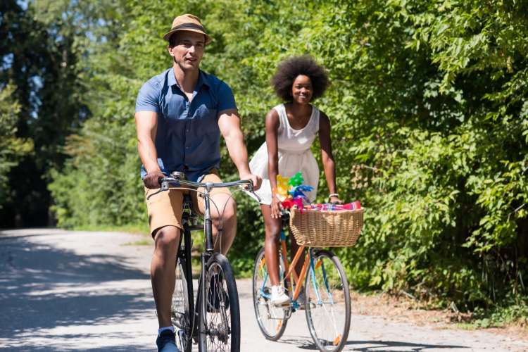 biking along the lake is a fun date idea in chicago