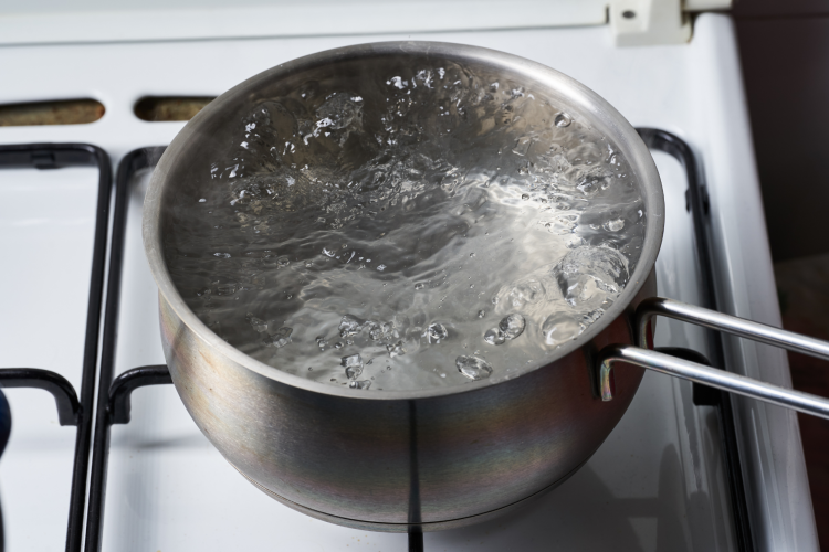 boiling water is a common use for a saucepan