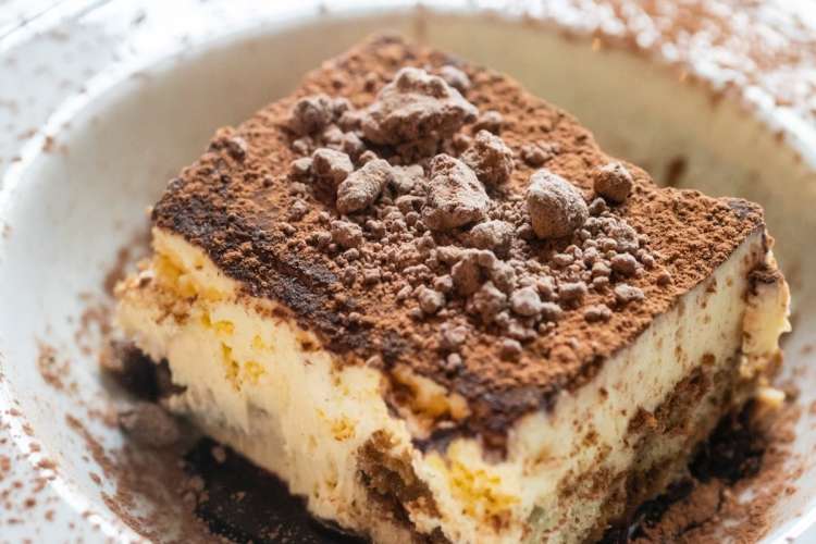 tiramisu from bova's bakery in little italy, boston