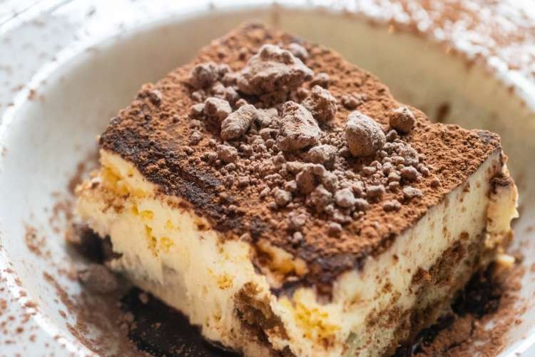 tiramisu from bova's bakery in little italy, boston