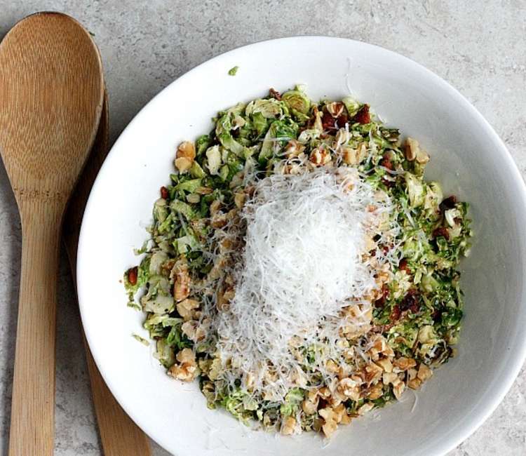 warm brussels sprout and bacon salad