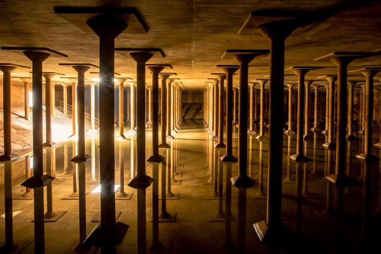 the buffalo bayou park cistern in houston